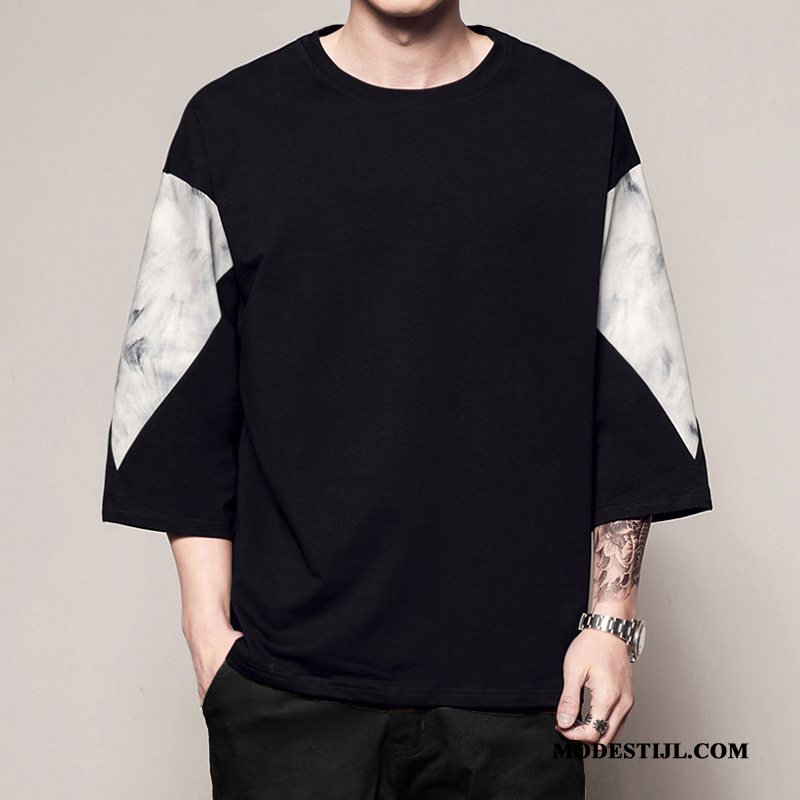 Heren T-shirts Kopen Jasje Trendy Merk Onderhemd Mannen Mouw Zwart