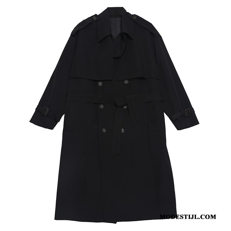 Heren Trenchcoat Sale Voorjaar 2019 Brits Mooi Herfst Zwart