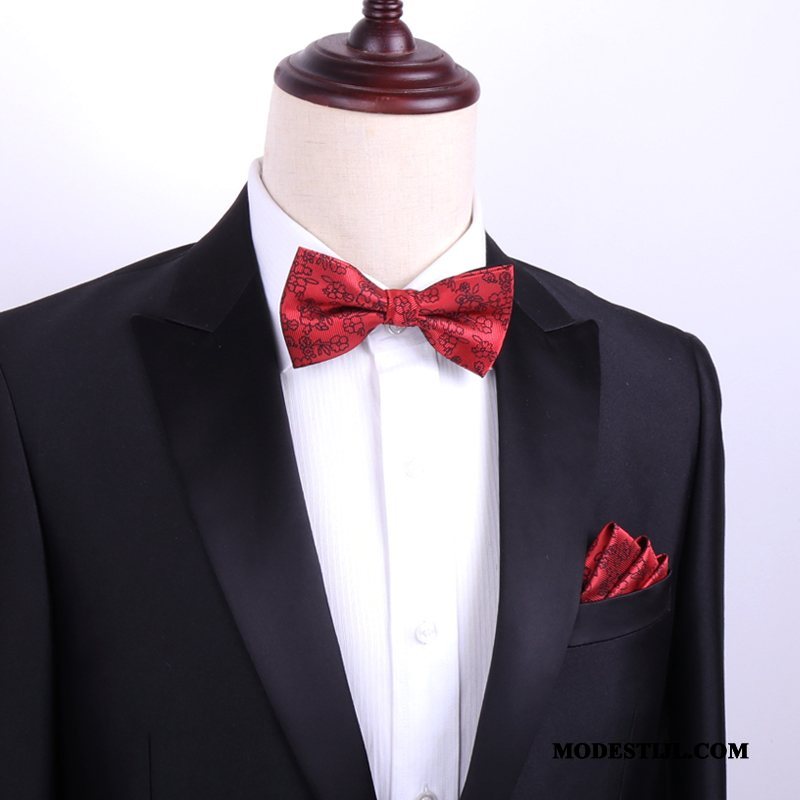 Heren Vlinderdas Sale Beste Mannen Huwelijk Pak Overhemd Brits Rood