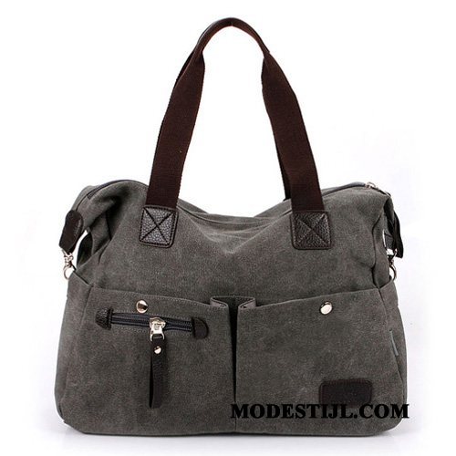 Heren Wandelrugzak Winkel Reistas Business Mannen Nylon Messenger Tas Grijs