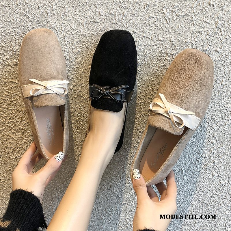 Dames Mocassins Kopen Bootschoenen Student Vierkante 2019 Slip On Zwart Dames Mocassins Kopen Bootschoenen Student Vierkante 2019 Slip On Zwart