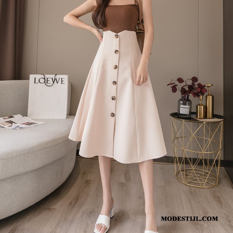 Dames Rokken Goedkoop Slim Fit Breasted Onregelmatig Jurk Hoge Taille Wit Beige Dames Rokken Goedkoop Slim Fit Breasted Onregelmatig Jurk Hoge Taille Wit Beige