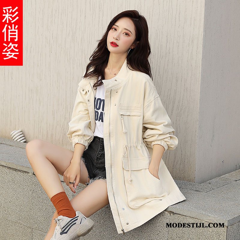 Dames Trenchcoat Korting Nieuw Kleur Lang 2019 Voorjaar Beige Dames Trenchcoat Korting Nieuw Kleur Lang 2019 Voorjaar Beige