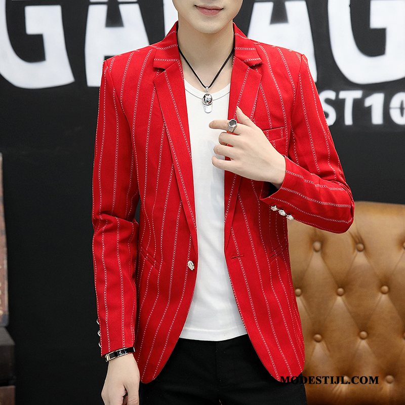 Heren Blazer Sale Herfst Trend Jeugd Jas Dunne Rood Heren Blazer Sale Herfst Trend Jeugd Jas Dunne Rood