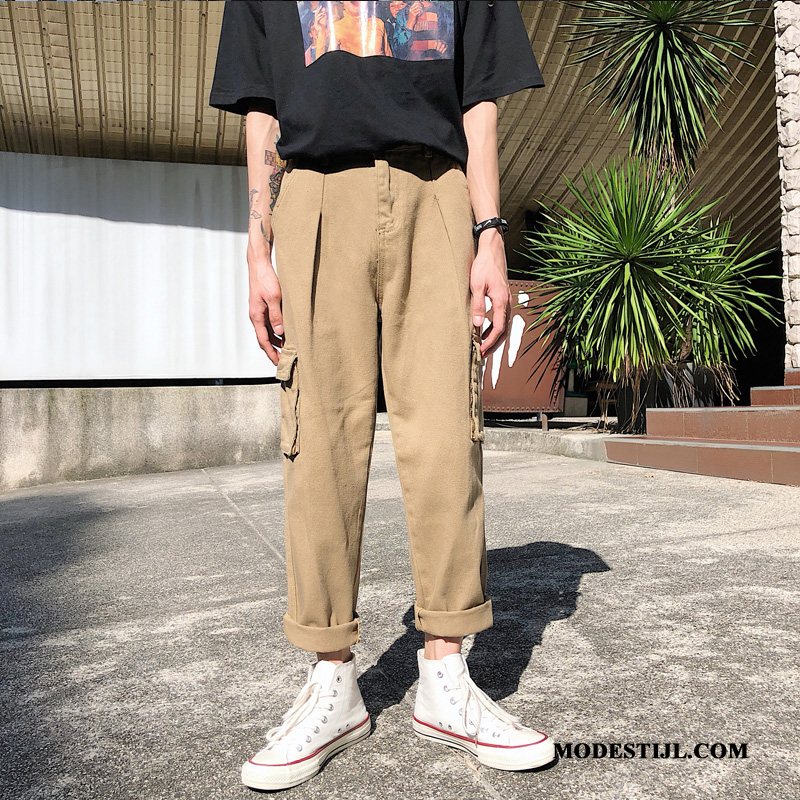 Heren Cargobroeken Goedkoop Mannen Trendy Merk Cargo Broek Herfst Losse Kaki Rood Heren Cargobroeken Goedkoop Mannen Trendy Merk Cargo Broek Herfst Losse Kaki Rood
